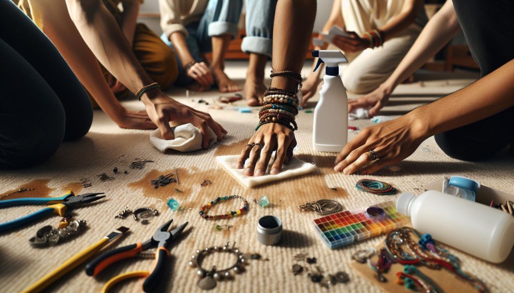 How to Get Acrylic Paint Off Carpet After Jewelry Crafting