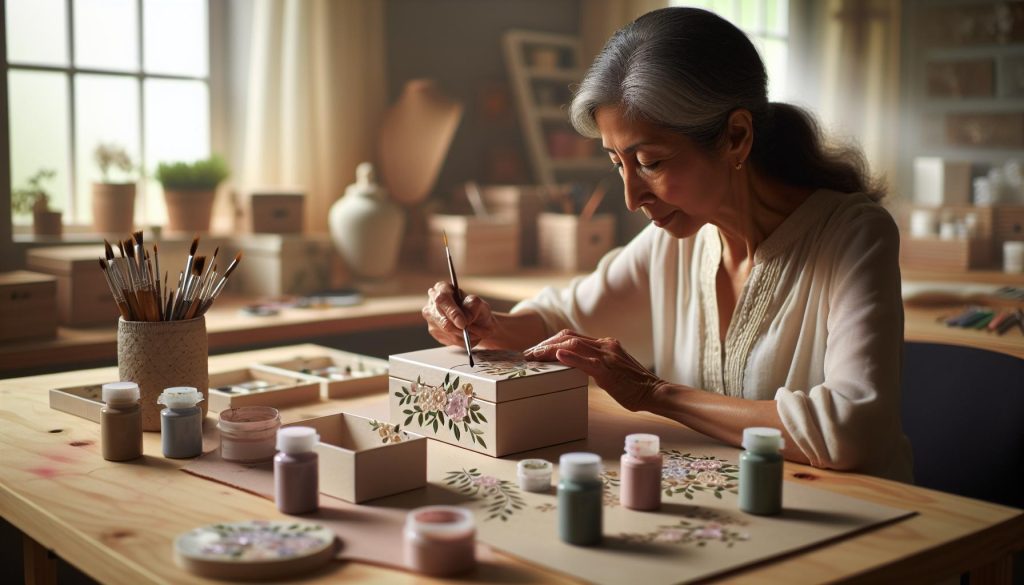 How to Paint Acrylic Flowers on Custom Jewelry Gift Boxes