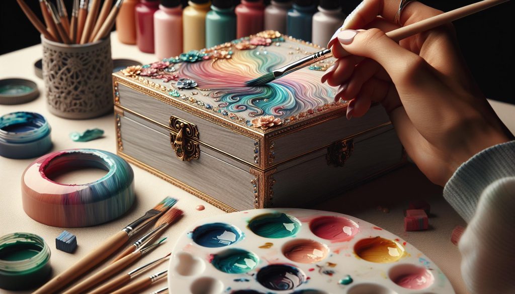 How to Blend Acrylics for Gorgeous Jewelry Box Color Effects