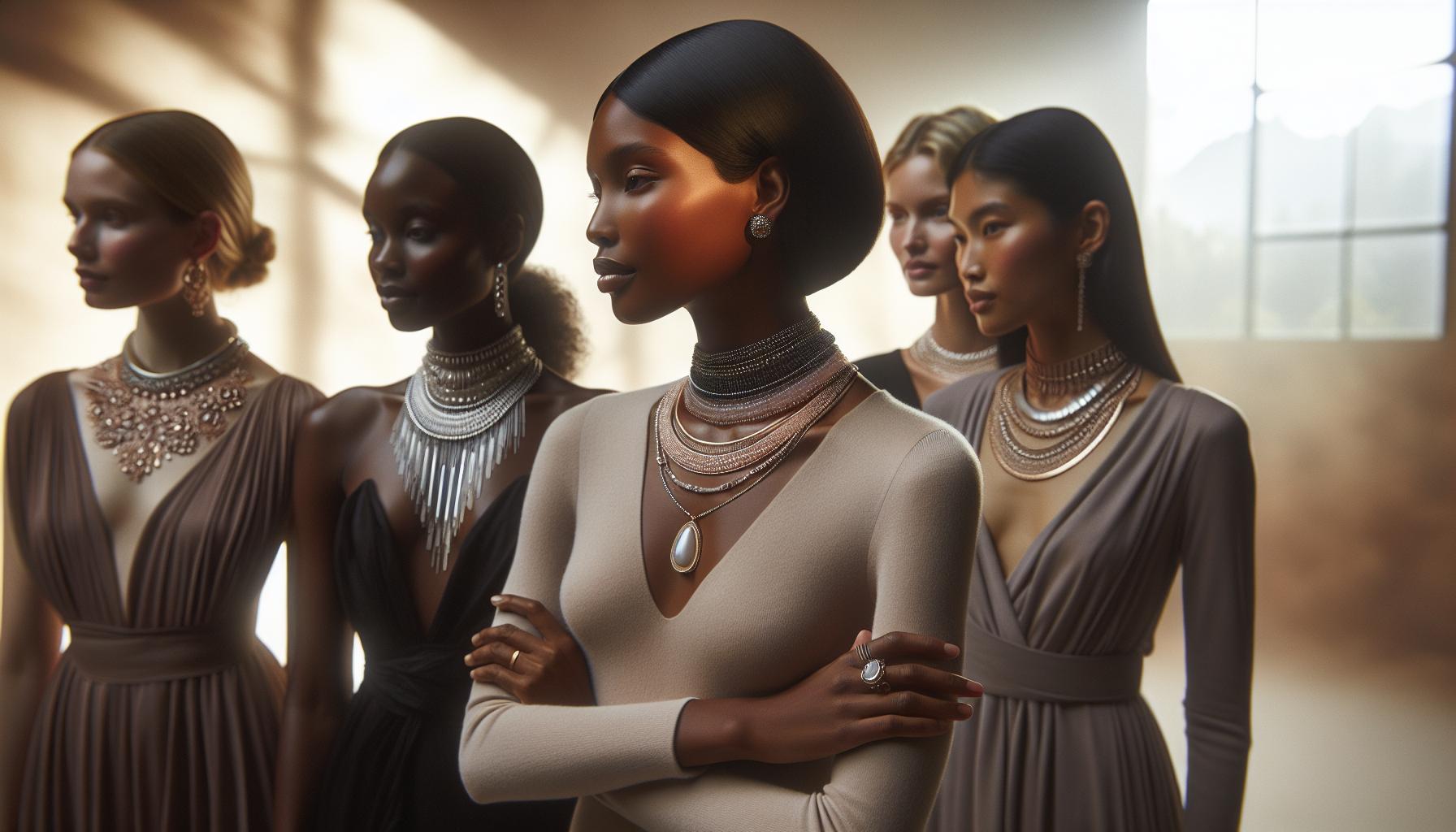 What Jewellery to Wear With One Shoulder Dress? Style Tips 1 Statement Necklaces: Making an Impact