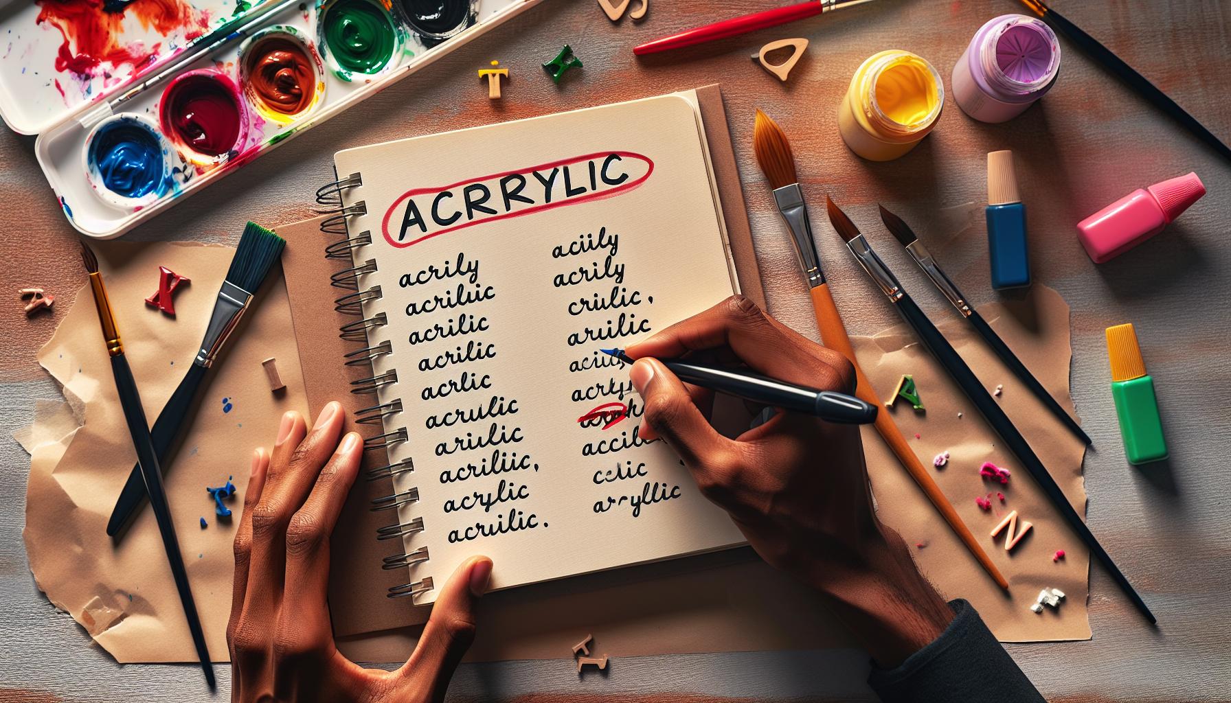 Common Misspellings of Acrylic